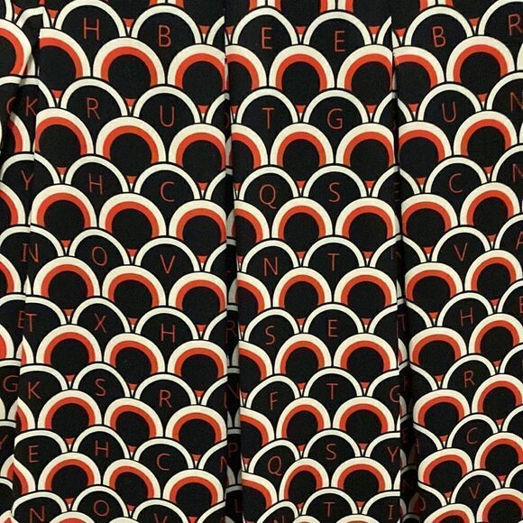 Long Sleeve Designer Inspired Midi Dress in red/white/blue Print. Size X Small. - Picture 5 of 9